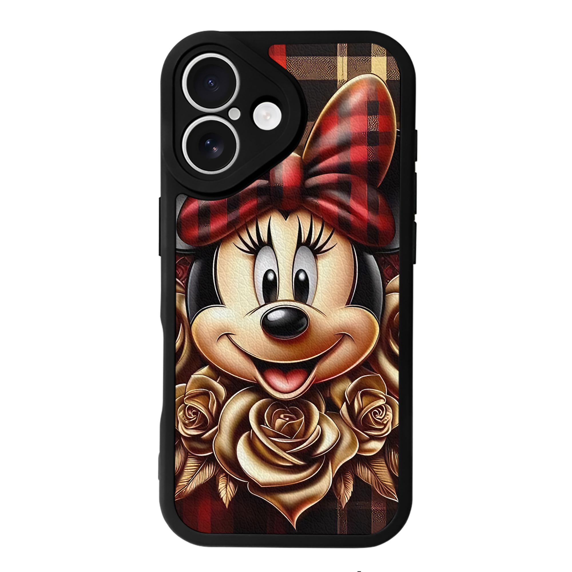 （画像用） ミッキーマウス Mickey Mouse 【iPhone 16シリーズ対応】シリコンスマホケース（レザー調） 材質：シリコン